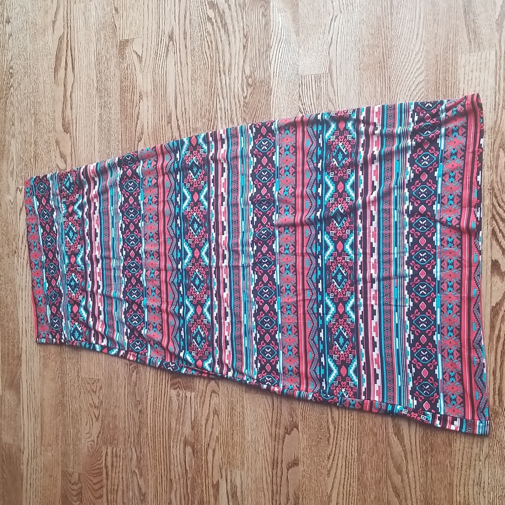 (M) Ardene Geometric Print Maxi Skirt Ultra Soft Gorgeous Bohemian Aztec